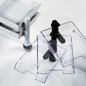 Set 4 Tavi Documente Cu Brat Rotativ, Helit - Transparent Cristal