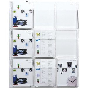 Display Pentru Pliante, De Perete, 9 X A4, Helit - Transparent