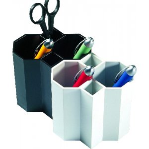 Suport Pentru Instrumente De Scris, 4 Compartimente Hexagonale, Helit - Negru Suport Pentru Instrumente De Scris, 4 Compartimente Hexagonale, Helit - Negru