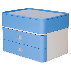 Suport Cu 2 Sertare + Cutie Ustensile Han Allison Smart Box Plus - Bleu Sky