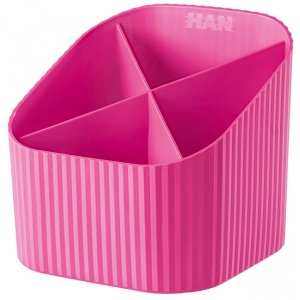 Suport Pentru Instrumente De Scris, 4 Compartimente, Han X-loop Trend-colours - Roz
