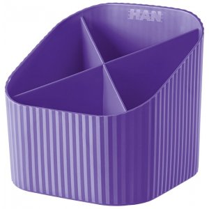 Suport Pentru Instrumente De Scris, 4 Compartimente, Han X-loop Trend-colours - Violet