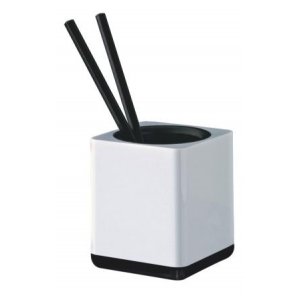 Suport Pentru Instrumente De Scris, Han Iline - Alb Lucios/negru Lucios