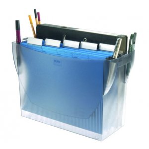 Suport Plastic Pentru 20 Dosare Suspendabile, Han Swing Comfort - Transparent Gri