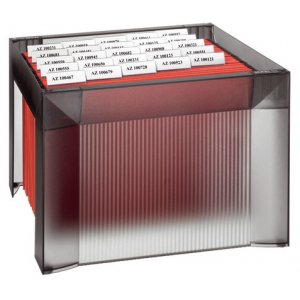 Suport Plastic Pentru 35 Dosare Suspendabile, Han Karat Pur - Transparent Gri