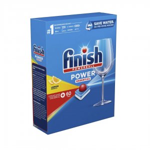Finish Power Essential Lemon, Tablete Detergent Pentru Masina De Spalat Vase, 60buc/cutie