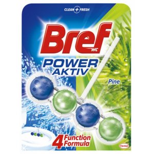 Bref Power Aktiv Pine, Odorizant Solid Pentru Toaleta, Bilute - 50 Grame