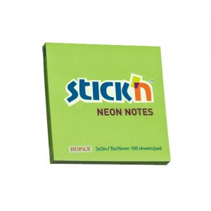 Notes Autoadeziv 76 X 76 Mm, 100 File, Stick"n - Verde Neon Notes Autoadeziv 76 X 76 Mm, 100 File, Stick"n - Verde Neon