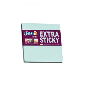 Notes Autoadeziv Extra-sticky 76 X 76mm, 90 File, Stick"n - Albastru Pastel