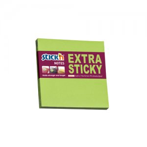 Notes Autoadeziv Extra-sticky 76 X 76mm, 90 File, Stick"n - Verde Neon