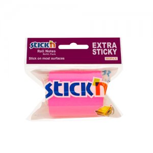 Rezerva Notes Autoadeziv In Rola, Pentru Dispenser, 50 Mm X 10 M, Stick"n - Magenta Neon