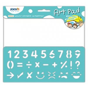 Bloc Desen Autoadeziv 254 X 305mm, 24 File/set, Stick"n Art Pad - Numere Si Semne Bloc Desen Autoadeziv 254 X 305mm, 24 File/set, Stick"n Art Pad - Numere Si Semne