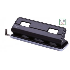 Perforator Metalic 4 Gauri, 20 Coli, Turikan Dp-2040 - Negru