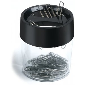 Dispenser Magnetic Pentru Agrafe, D58 X H68mm, Artiglio - Transparent/negru