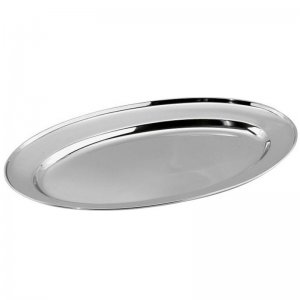 Tava Din Inox Ovala, Diametru 30 Cm, Culoare Argintiu Tava Din Inox Ovala, Diametru 30 Cm, Culoare Argintiu