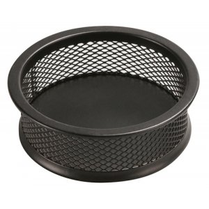 Suport Metalic Mesh, Pentru Agrafe, Forma Rotunda - D90mm, H32mm, Q-connect - Negru