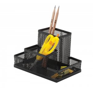 Organizer Metalic Mesh, De Birou, 4 Compartimente, Q-connect - Negru Organizer Metalic Mesh, De Birou, 4 Compartimente, Q-connect - Negru