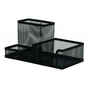Organizer Metalic Mesh, De Birou, 3 Compartimente, Q-connect - Negru Organizer Metalic Mesh, De Birou, 3 Compartimente, Q-connect - Negru