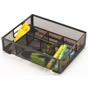 Organizer Metalic Mesh, De Birou, 6 Compartimente, Q-connect - Negru Organizer Metalic Mesh, De Birou, 6 Compartimente, Q-connect - Negru