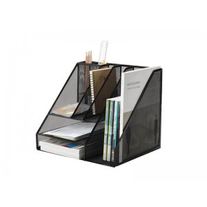 Organizer Metalic Mesh, De Birou, Tavite+suporti De Reviste, 7 Compartimente, Q-connect - Negru Organizer Metalic Mesh, De Birou, Tavite+suporti De Reviste, 7 Compartimente, Q-connect - Negru
