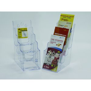 Display Plastic Pentru Brosuri, De Birou/perete, 4 X 1/3a4, Kejea - Transparent Display Plastic Pentru Brosuri, De Birou/perete, 4 X 1/3a4, Kejea - Transparent