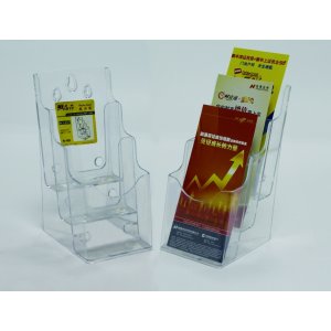 Display Plastic Pentru Brosuri, De Birou/perete, 3 X 1/3a4, Kejea - Transparent Display Plastic Pentru Brosuri, De Birou/perete, 3 X 1/3a4, Kejea - Transparent