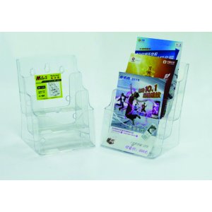 Display Plastic Pentru Brosuri, De Birou/perete, 3 X A5, Kejea - Transparent Display Plastic Pentru Brosuri, De Birou/perete, 3 X A5, Kejea - Transparent