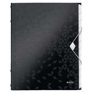 Mapa Cu Separatoare Leitz Wow, Pp, A4, 12 Separatoare, 200 Coli, Negru