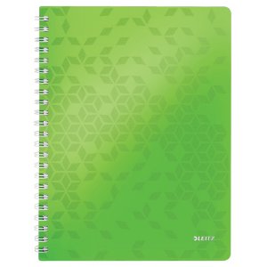 Caiet De Birou Leitz Wow, Pp, Fsc, Reciclabil, A4, 80 Coli, Cu Spira, Matematica, Verde Caiet De Birou Leitz Wow, Pp, Fsc, Reciclabil, A4, 80 Coli, Cu Spira, Matematica, Verde