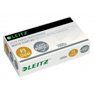 Capse Leitz Power Performance, P3, 24/6, 1000 Buc/cutie, Albe