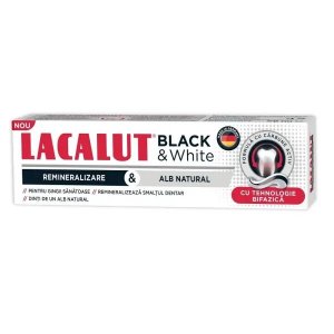 Lacalut Pasta De Dinti Black And White, 75ml Lacalut Pasta De Dinti Black And White, 75ml