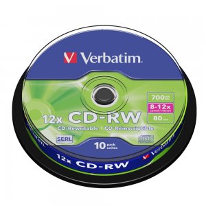 Cd-rw 10/set Verbatim 700mb 12x 43480