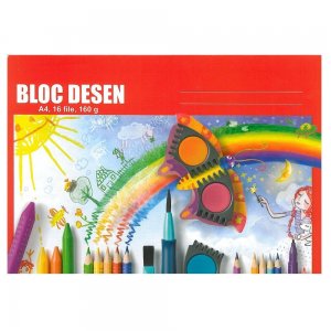 Bloc Desen A4 160g 16 Coli Policromie Bloc Desen A4 160g 16 Coli Policromie