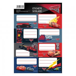 Etichete Scolare pentru Baieti, Model Cars 3, 40 buc/set, Culoare Multicolor Etichete Scolare pentru Baieti, Model Cars 3, 40 buc/set, Culoare Multicolor