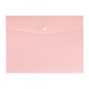 MAPA PLASTIC CU BUTON A4 ROZ PASTEL DELI MAPA PLASTIC CU BUTON A4 ROZ PASTEL DELI