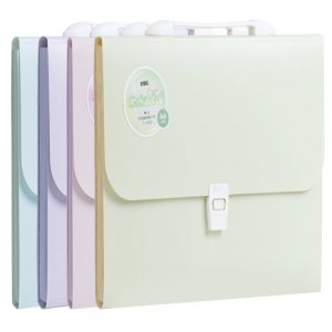 Servieta Plastic Cu Maner 7 Compartimente Diverse Culori Macarons Deli Servieta Plastic Cu Maner 7 Compartimente Diverse Culori Macarons Deli