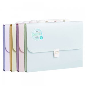 Servieta Plastic Cu Maner 13 Compartimente Diverse Culori Macarons Deli Servieta Plastic Cu Maner 13 Compartimente Diverse Culori Macarons Deli