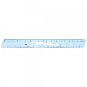 RIGLA 30CM ALBASTRA TRANSPARENTA DELI RIGLA 30CM ALBASTRA TRANSPARENTA DELI