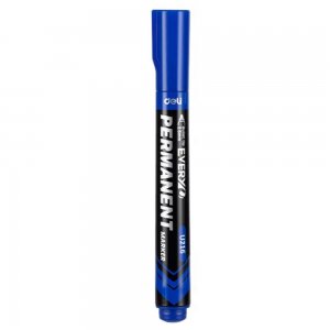 MARKER PERMANENT ALBASTRU VARF ROTUND 2.5MM DELI MARKER PERMANENT ALBASTRU VARF ROTUND 2.5MM DELI