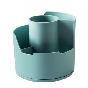 Suport Rotativ Instrumente De Scris 4 Compartimente Bleu Longreen Plastic Reciclat Deli