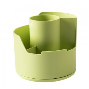 Suport Rotativ Instrumente De Scris 4 Compartimente Vernil Longreen Plastic Reciclat Deli