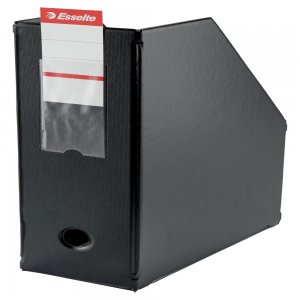 Suport Documente Plastic Negru 10cm Pliabil Esselte