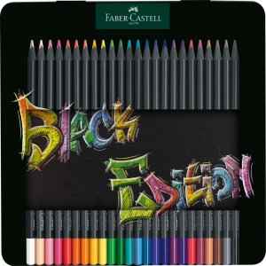 Creioane Colorate 24 Culori Black Edition Cutie Metal Faber-castell Creioane Colorate 24 Culori Black Edition Cutie Metal Faber-castell