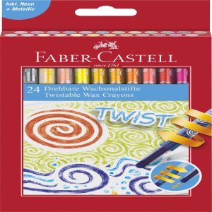 Creioane Cerate Retractabile 24 Culori Faber-castell Creioane Cerate Retractabile 24 Culori Faber-castell