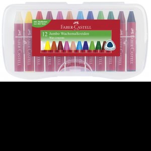 CREIOANE CERATE 12 CULORI JUMBO CUTIE PLASTIC FABER-CASTELL CREIOANE CERATE 12 CULORI JUMBO CUTIE PLASTIC FABER-CASTELL
