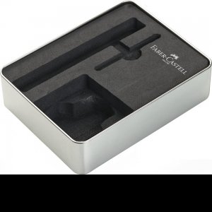 CUTIE CADOU METAL PENTRU 1 INSTRUMENT + 1 CERNEALA + 1 CONVERTOR FABER-CASTELL