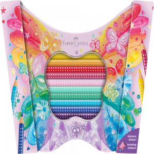 Set Cadou 20 Creioane Colorate Sparkle Butterfly Faber-castell Set Cadou 20 Creioane Colorate Sparkle Butterfly Faber-castell