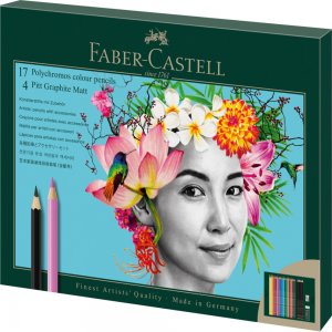 Set Cadou 17 Creioane Colorate Polychromos + 4 Creioane Grafit Matt + Accesorii Faber-castell Set Cadou 17 Creioane Colorate Polychromos + 4 Creioane Grafit Matt + Accesorii Faber-castell