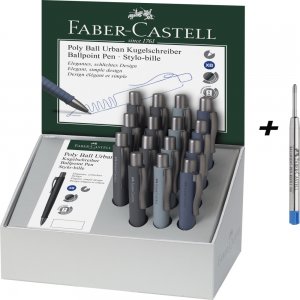 Display 15 Buc Pix Cu Mecanism Si Grip Poly Ball Faber-castell