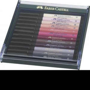 CUTIE 12 CULORI PITT ARTIST PEN TONURILE PIELII FABER-CASTELL